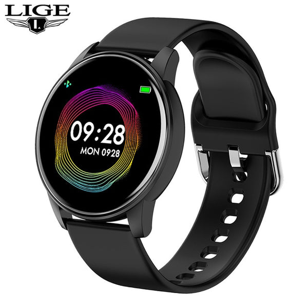 SMARTWATCH FOR ANDROID IOS WITH REAL-TIME WEATHER FORECAST, ACTIVITY TRACKER, HEART RATE MONITOR, AND MANY