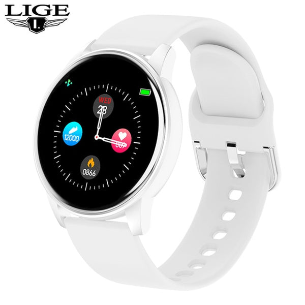 SMARTWATCH FOR ANDROID IOS WITH REAL-TIME WEATHER FORECAST, ACTIVITY TRACKER, HEART RATE MONITOR, AND MANY