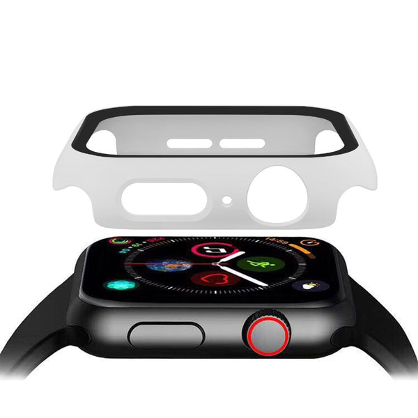 GLASS CASE FOR APPLE WATCH SERIES 3 4 5 6 IWATCH CASE 38MM 40MM 42MM 44MM BUMPER SCREEN PROTECTOR APPLE WATCH COVER ACCESSORIES