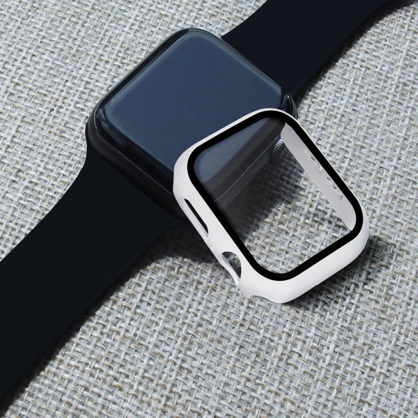 GLASS CASE FOR APPLE WATCH SERIES 3 4 5 6 IWATCH CASE 38MM 40MM 42MM 44MM BUMPER SCREEN PROTECTOR APPLE WATCH COVER ACCESSORIES