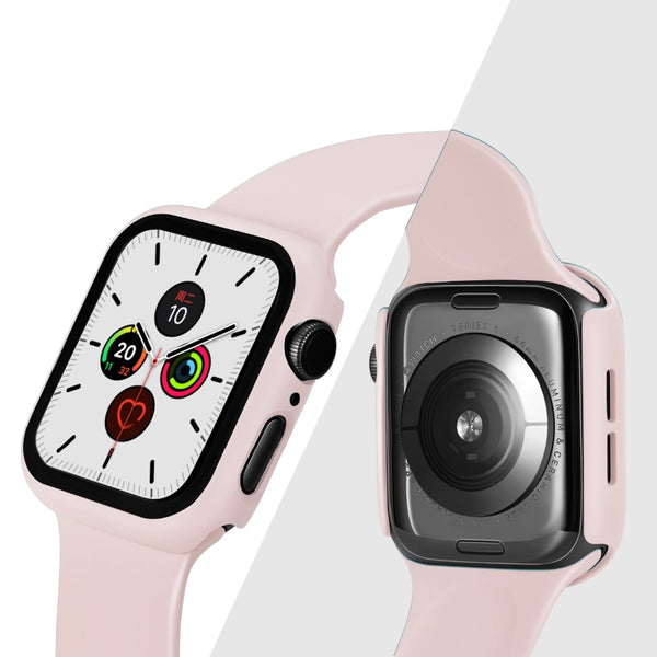 GLASS CASE FOR APPLE WATCH SERIES 3 4 5 6 IWATCH CASE 38MM 40MM 42MM 44MM BUMPER SCREEN PROTECTOR APPLE WATCH COVER ACCESSORIES