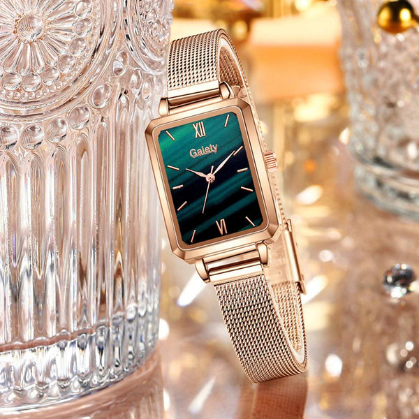 WOMEN FASHION QUARTZ WATCH WITH BRACELET SET FOR LUXURY LOOK