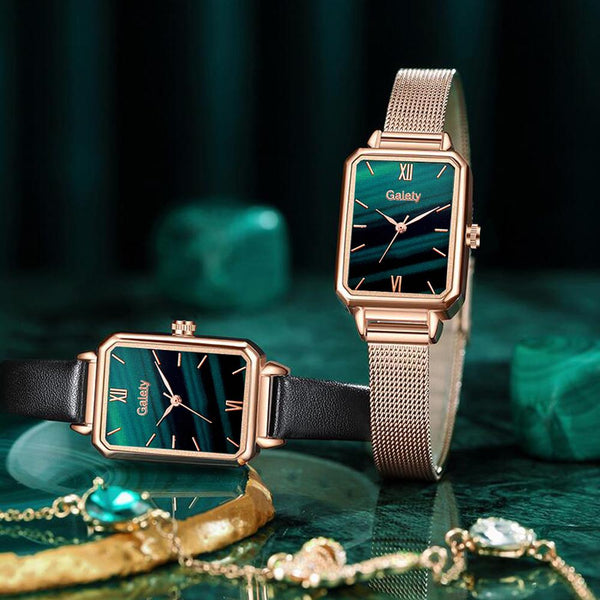 WOMEN FASHION QUARTZ WATCH WITH BRACELET SET FOR LUXURY LOOK