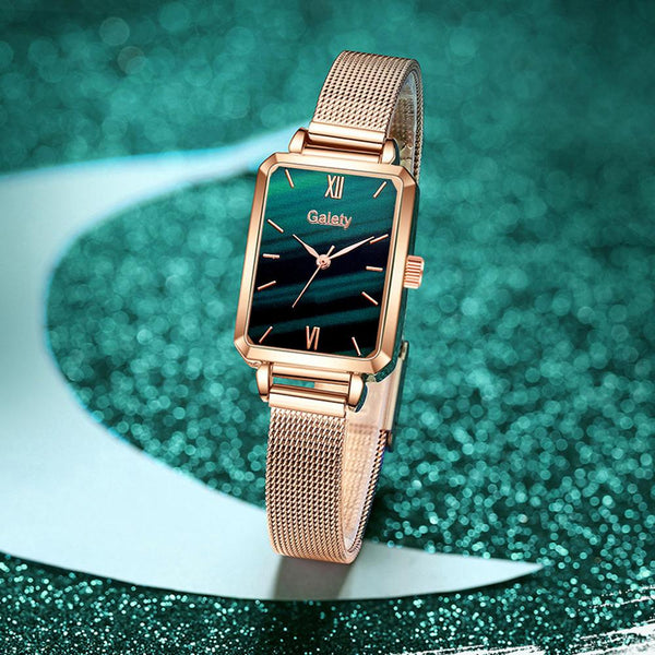 WOMEN FASHION QUARTZ WATCH WITH BRACELET SET FOR LUXURY LOOK