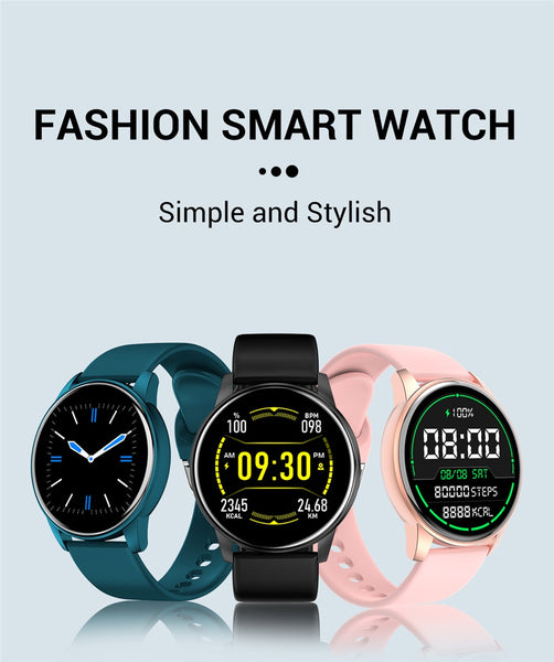 SMARTWATCH FOR ANDROID IOS WITH REAL-TIME WEATHER FORECAST, ACTIVITY TRACKER, HEART RATE MONITOR, AND MANY