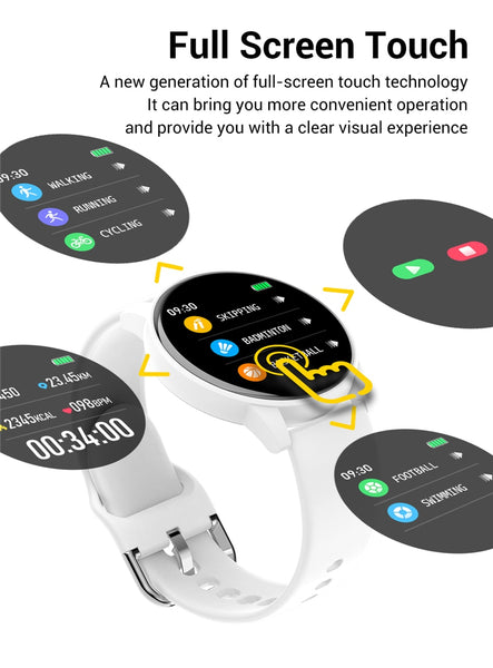 SMARTWATCH FOR ANDROID IOS WITH REAL-TIME WEATHER FORECAST, ACTIVITY TRACKER, HEART RATE MONITOR, AND MANY