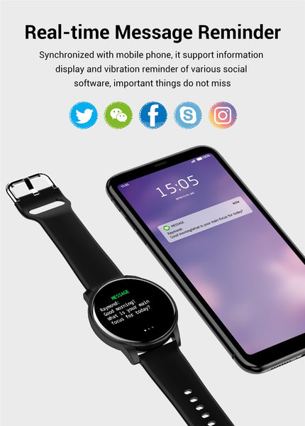 SMARTWATCH FOR ANDROID IOS WITH REAL-TIME WEATHER FORECAST, ACTIVITY TRACKER, HEART RATE MONITOR, AND MANY