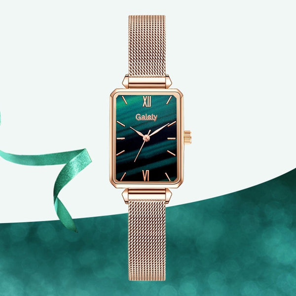 WOMEN FASHION QUARTZ WATCH WITH BRACELET SET FOR LUXURY LOOK