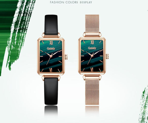 WOMEN FASHION QUARTZ WATCH WITH BRACELET SET FOR LUXURY LOOK