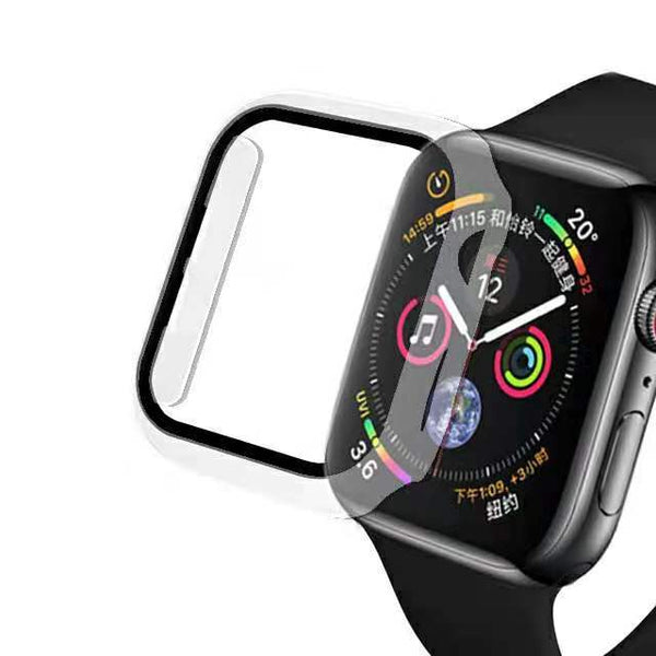 GLASS CASE FOR APPLE WATCH SERIES 3 4 5 6 IWATCH CASE 38MM 40MM 42MM 44MM BUMPER SCREEN PROTECTOR APPLE WATCH COVER ACCESSORIES