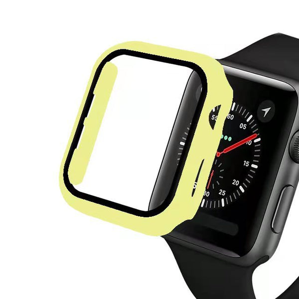 GLASS CASE FOR APPLE WATCH SERIES 3 4 5 6 IWATCH CASE 38MM 40MM 42MM 44MM BUMPER SCREEN PROTECTOR APPLE WATCH COVER ACCESSORIES